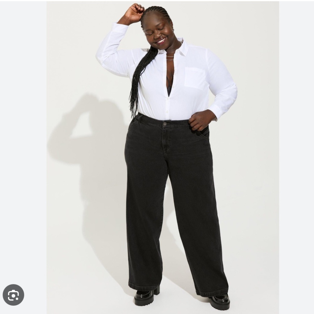 Straight Classic Denim High-Rise Carpenter Jean Black  Size 16 (18)